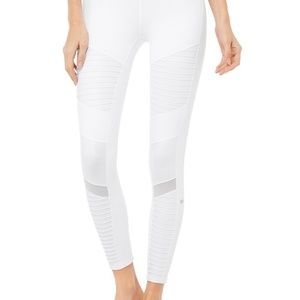 Alo Yoga // White Moto Leggings